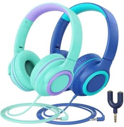 Intelectro Kinderheadset 2 PACK - Kristalhelder Geluid en Comfort, Perfect voor Kinderen! - Comfortabel en Opvouwbaar Ontwerp - Helder Geluid - Ingebouwde Microfoon - Volumebegrenzing - Audiosplitter Inbegrepen - Levering Sneller dan Aangegeven! — thumbnail 1