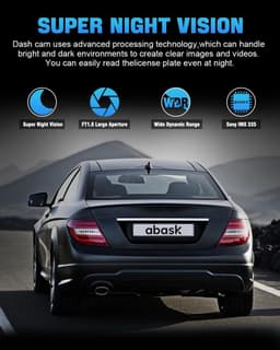Dashcam voor Auto - Dual - Camerabewaking - Full HD - Zwart — thumbnail 3