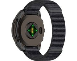 Stravo Ultralicht Solo Nylon Sport bandje geschikt voor Garmin Fenix 5 (Plus) - Fenix 6 (Pro) - Fenix 7 (Pro-Sapphire-Solar) - Fenix E - Fenix 8 47mm - Epix Gen 2 47mm - Quatix 5-6-7 - nylon band voor Garmin smartwatches - Horlogebandje - Grijs