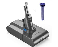 SIDANO® Vervangende Accu - Batterij geschikt voor Dyson V8 - 4000mAh - met 1 filter (voorfilter)