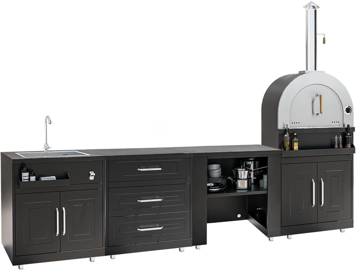 Oviala - 4-delige buitenkeuken met pizzaoven - Memphis — afbeelding 1