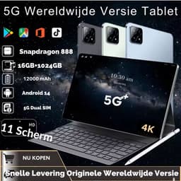 Mookes Tablet Android Snapdragon888 11Inch Hd 16GB 1TB 12000Mah 5G Dual Sim Bluetooth Wifi Gps Tablet - Green — thumbnail 3