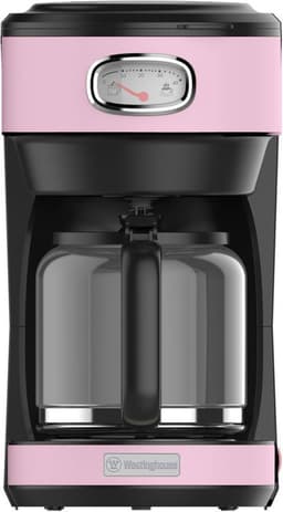 Westinghouse Retro Filter-koffiezetapparaat – Filterkoffie – Herbruikbaar Filter – 1,25L – 10 Koppen – 1000W – Roze — thumbnail 1