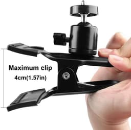 Gitaarhoofdtelefoonhouder - 360° draaibare livestreamhouder voor gitaar/bas - Geschikt voor telefoons van 2,16-2,95 inch — thumbnail 3