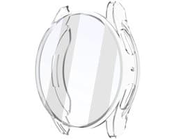Hoesje Geschikt voor Samsung Galaxy Watch 7 44MM - Ingebouwde Screen Protector - Full Protect Case - Flexibel TPU - Transparant