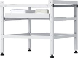Wasmachine standaard, 48,5 x 25 inch, 590 lbs draagvermogen, dubbele kommen, verstelbare voeten, koolstofstaal voor wasmachine en droger — thumbnail 1