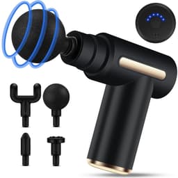 Massage gun met 4 hulpstukken incl. oplaadbare accu. Relaxen massage apparaat met instelbare intensiteit, 4 verschillende hulp stukken en USB C laadkabel. — thumbnail 2