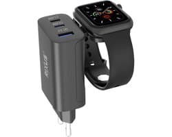Rixus 4 in 1 43W Charging Block For Watch, Phone, Headphones, Tablet, Laptop, Game Consoles Black