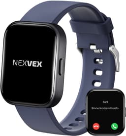 Nexvex® Elite Smartwatch voor Heren - Sporthorloge met Hartslagmeter - Bloeddrukmeter - Stappenteller - Sport Horloge met Belfunctie - Smart Watch Saturatiemeter - Zaklamp - Bluetooth Activity Tracker - Android/iOS - 2.0 Inch - Blauw — thumbnail 1