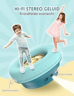 StayPowered Koptelefoon voor Kinderen - de Ultieme Kinderhoofdtelefoon met 43 Uur Speeltijd en Veilige Volumebegrenzing - Ingebouwde Verlichting - Opvouwbaar Ontwerp - USB C - Bedraad/Bluetooth -Lichtblauw - Levering Sneller dan Aangegeven! — thumbnail 3