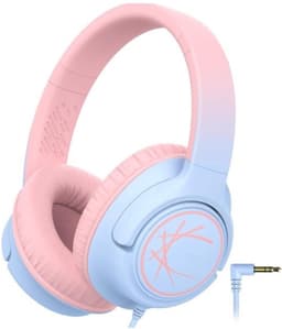 StayPowered Kinderheadset - Gehoorbescherming en Gemoedsrust Gecombineerd! - met Volumebegrenzing - Kristalhelder Stereogeluid - Draaibare Oorschelpen - Verstelbare Hoofdband - Compact Design - Paars/Roze - Levering Sneller dan Aangegeven! — thumbnail 1