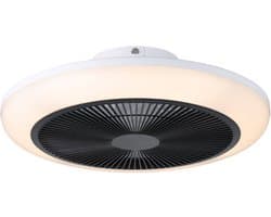 EGLO Sayulita 1 Plafondlamp met ventilator - 46 cm - Instelbaar wit licht - DC-energy saving - Zwart/Wit - Dimbaar - 3 Standen — afbeelding 1