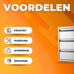 Ladekast Buitenkeuken Luxe - Barbecue - RVS - Voedingskwaliteit - 19,4 kg Opslaglade — thumbnail 3