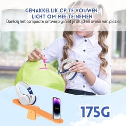 StayPowered Bluetooth Hoofdtelefoon voor Kinderen - Veilig en Kwalitatief Geluid - 85/94 dB Volumeregeling - 40 Uur Batterij - HD Microfoon - Opvouwbaar en Verstelbaar - Snelle Bluetooth 5.4 - Wit - Levering Sneller dan Aangegeven! — thumbnail 5