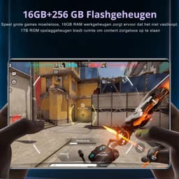 2025 5G Nieuwe 10,36 Inch Tablet Android met 12GB RAM, 256GB ROM, Android 12000mAh Batterij, 16MP + 32MP Camera, 10-Core, Dual Sim Netwerk, Bluetooth - Goud — thumbnail 3