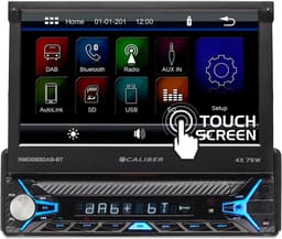 Caliber Autoradio met Bluetooth en dab+ - 7 inch Klapscherm - Touchscreen - 1 din - Achteruitrijcamera ingang (RMD583DAB-BT) — thumbnail 1