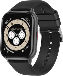 Electrox - Smartwatch met sportfuncties - Smart Horloge - Fitness Tracker - Bluetooth Smartwatch – Full Touchscreen - Bloeddruk & Hartslagmeter - Activity Tracker - Dames en Heren SmartWatch - Zwart T17F — thumbnail 1