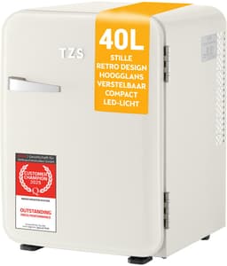 TZS First Austria Mini koelkast - Minibar - 40 liter - Vrijstaand - Volledig stil 22dB - Retro - Crème — thumbnail 1