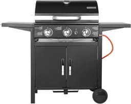 Propaangas BBQ-Grill met 3 Branders - Gas barbecue - Gietijzeren Roosters, Impulsontsteking & Thermometer — thumbnail 1
