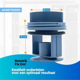 Fixem® - Wasmachine pluizenzeef filter geschikt voor Bosch, Siemens 00647920, 00605010 - 1 Stuk — thumbnail 6
