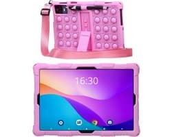 TinyPlay kindertablet Maxi V2 - Android 14 - 10 inch - 64GB+64SD - 4GB+4GB Virtual RAM - 6000 mAh batterij - Ouderlijk toezicht - kindertablet vanaf 3 jaar - Octa-core processor - Tablet kinderen - Styluspen, Draagriem, Glazen screenprotector - Roze