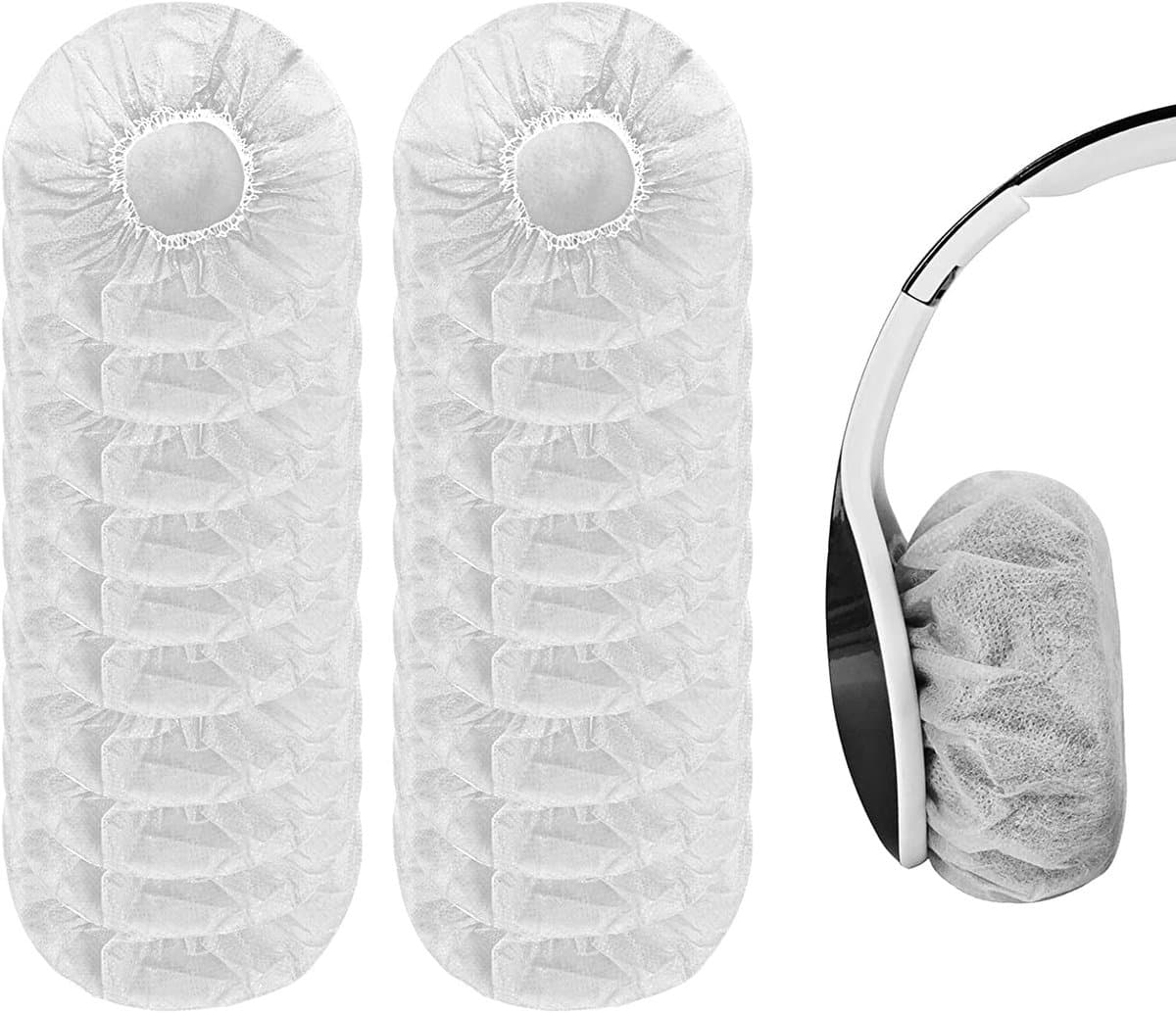100 stuks - Elastische Hygienehoesjes hoofdtelefoon - cover hoes - niet-geweven stof hoofdtelefoon covers - rekbare sanitaire oorschelp covers — afbeelding 1