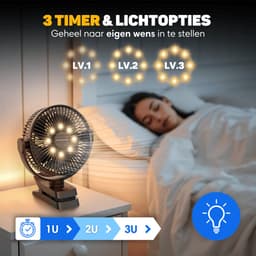 Vulpes Goods® Tech - Tafelventilator MAX - Ventilator - Oplaadbaar & Draadloos - Stille USB Ventilator met Afstandsbediening - 5 Snelheden & Verlichting - Ultra Stil - 12000 mAh & Powerbankfunctie - Zwart — thumbnail 4