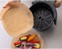 50 Papieren ronde airfryer bakvormpjes 16 cm Fackelmann — thumbnail 12