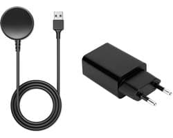 Strap-it oplader / oplaadkabel met adapter geschikt voor Samsung Galaxy Watch 7 / Galaxy Watch 6 / 6 Classic / Galaxy Watch 5 / 5 Pro / Galaxy Watch 4 / 4 Classic / Galaxy Watch 3 / Galaxy Watch Active / Active 2 / FE / Galaxy Watch Ultra