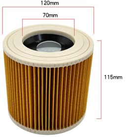 1 stuk voor Karcher WD3/NT18/20/38/1 HEPA-filter WD2/MV2/3 stofzuigerfilter - stofzuigeraccessoires — thumbnail 3