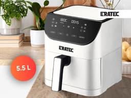 Eratec AF-60 – Heteluchtfriteuse XXL – 5,5 L – 1500 W – Zonder Olie – LED Touchscreen – 10 Programma's – Wit — thumbnail 1