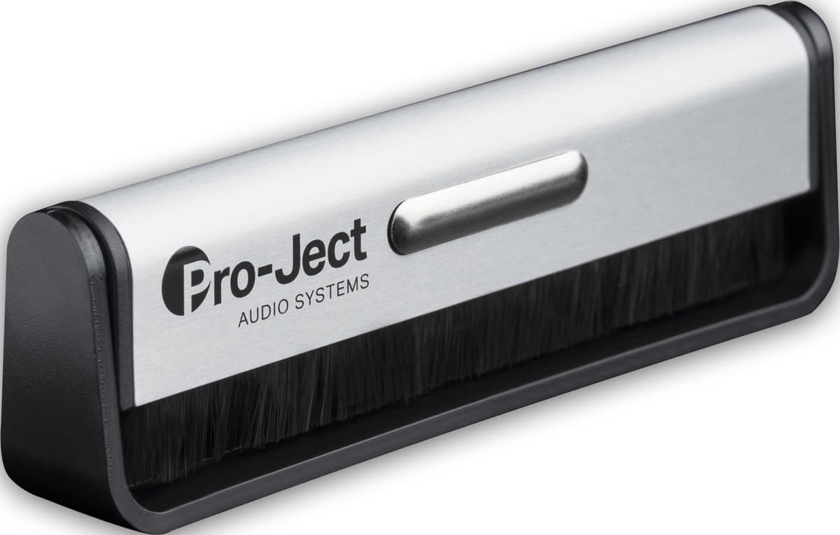Pro-Ject Brush-it Record Brush - Grondige Vinylreiniging - Onmisbaar Voor Iedere Platenspeler - Antistatisch & Veilig - Zilver — afbeelding 1