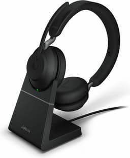 Jabra Evolve2 65 MS Stereo + Stand - Bluetooth Headset - on-ear - wireless - USB-C - noise isolating - black — thumbnail 3