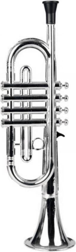 Generico Gemetalliseerde Trompet 8 Pistons 42 Cm Zilver — thumbnail 1