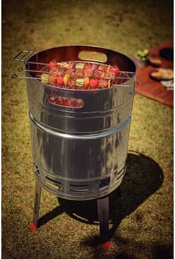 Brofuro | Barbecue | BBQ | Grillfust | BBQ Drum | Barrel | RVS | Ø40 | Houtskool — thumbnail 5