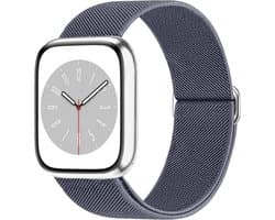 F I K A.® - Smart Watch elastische nylon horlogeband – grijs - Apple Watch - bandje 38/40/41 mm (M) - Series 1 2 3 4 5 6 7 SE - Smartwatch iWatch horloge band - elastisch NYLON
