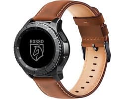 Rosso Deluxe - Universeel Smartwatch/Horloge Bandje 22MM - Echt Leer - Bruin