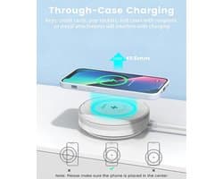 Draadloze oplader, 5-in-1 multi-apparaat draadloos oplaadstation, 15W Max Qi-gecertificeerde draadloze oplader & 20W USB-C-poort snellader