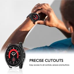 DrPhone AC7 - PC Bumper Case - Bescherm Cover - Geschikt voor Samsung Watch 4 Classic 46mm Flexibel – Zilver — thumbnail 2