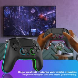 PlayCool Dual shock 4 Controller V2 met Programmeerbare functie & RGB LED - Geschikt voor PS4 - Draadloos — thumbnail 8