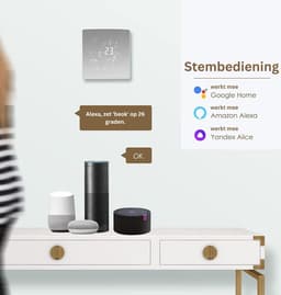 MKSS® Thermostaat voor cv - Draadloos met Wifi - Met App - Wit — thumbnail 2