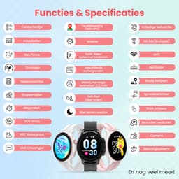 VUBIO 4G Kinder Smartwatch L1 - GPS - Incl. SIM - Videobellen - Roze — thumbnail 5