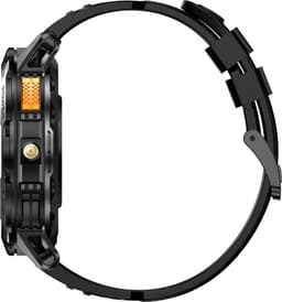 Royal Empire Amoled Smartwatch - Smartwatch Heren - Inclusief Led lampje - 48MM - RVS & TPU Bandje - Bloeddrukmeter - Stappenteller - Hartslagmeter - Slaapmonitor - Multisport Geschikt voor alle Smartphones - Zwart — thumbnail 3