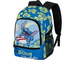 Disney Stitch Rugzak Lifestyle - 3 Vakken - Premium Quality - Laptop / tablet vak - Hoogte 44cm