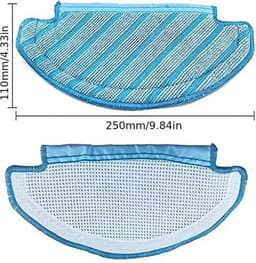 Dweilpads wasbaar robotstofzuiger- wasbare dweilen - dweildoek voor Robotstofzuiger Stofzuiger - voor de Ecovacs Deebot N8, T8, T9, T10, X1 Serie - 5 stuks — thumbnail 3