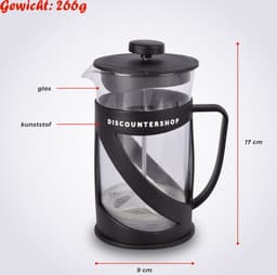 French Press Koffiemaker 600ml - RVS & Kunststof Cafetière - Borosilicaatglas Espresso & Thee Maker - Koffiepers & Koffiepot - Geschikt voor Koffie en Thee — thumbnail 4