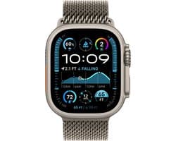 Apple Watch Ultra 2 GPS + Cellular 49mm Natural Titanium Case with Natural Titanium Milanese Loop - M