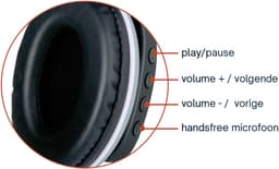Grundig Bluetooth Koptelefoon - Hoofdtelefoon Draadloos - Over Ear Koptelefoon met 5 Uur Afspeeltijd - Draadloze Koptelefoon met Microfoon - Incl. Audio kabel 3.5mm en USB-C Oplaadkabel — thumbnail 3