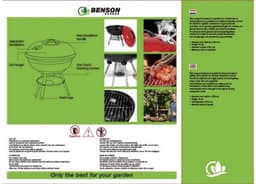 Benson Compacte BBQ bol - Traditioneel grillen - Ø 35 cm - Hoogte 40 cm - Staal - Mobiel ontwerp — thumbnail 4
