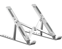 AdroitGoods Laptop Standaard - Verstelbaar Laptop Houder - Universeel 10-18 inch - Laptopsteun - Aluminium - Grijs